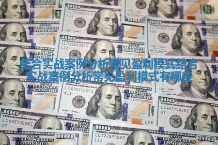 结合实战案例分析常见盈利模式 结合实战案例分析常见盈利模式有哪些